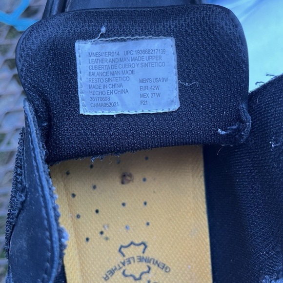 Earth Spirit Layton Mens Black Leather Walking Shoes Balance Sz 9W Vintage - Picture 7 of 8